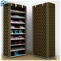 Organizador de sapato compacto em forma de s, malha de fio de aço inoxidável, prateleira de sapato