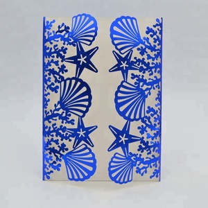 Cartes d'<span class=keywords><strong>invitation</strong></span> de mariage de haute qualité en forme d'étoiles de <span class=keywords><strong>mer</strong></span>, de coquillages et de coraux découpés au laser - Product Image 3