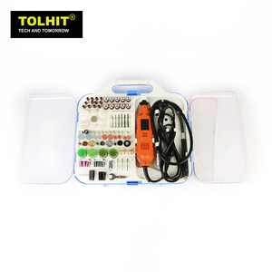 TOLHIT Multi Fonction Portable Droite Meuleuse Flex Arbre Pilote <span class=keywords><strong>Dremel</strong></span> Électrique Mini <span class=keywords><strong>Kit</strong></span> d'Outils Rotatifs 163pcs 135w - Product Image 4