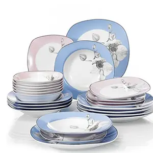 promotional 20pcs grace design wholesale ceramic decal porcelain dinner set