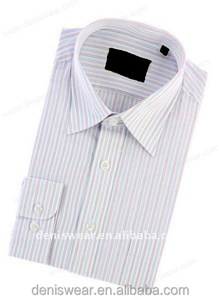 Mens algodon dobby camisas de <span class=keywords><strong>manga</strong></span> <span class=keywords><strong>larga</strong></span> de cuello de pie - Product Image 2