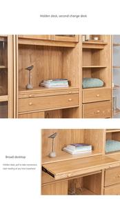 Bán Buôn OEM <span class=keywords><strong>Bookcase</strong></span> Kệ Sách Bằng Gỗ Tủ Hồ Sơ Với Cửa Kính - Product Image 4