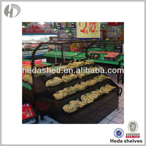 <span class=keywords><strong>3</strong></span>-tier معدنية سوبر ماركت رف حامل الفاكهة الفاكهة و الخضار رف شاشة - Product Image 6