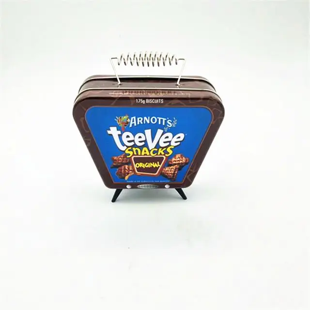 TV Shaped Biscuits Packing Metal Wire Tin Box