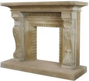 Custom Designed Factory Wholesale Marble Carved Decorating Fire Places