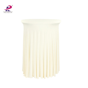 Ondulés Spandex Cocktail Table Couverture 30 "-32" Ronde nappe jupe nouvelle arrivée - Product Image 5