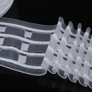 JNS Curtain Pleat Tape Transparent Polyester Curtain Tapes Drapery accessories nylon fold curtain header tape