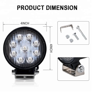 12V automotriz Led 27 vatios piezas de iluminación todoterreno 27 W luces auxiliares Led clásicas - Product Image 2