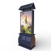 Publicité extérieure solaire debout défilement boîte à lumière