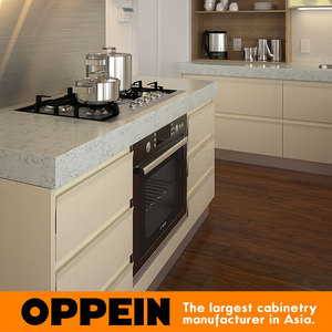 Panneaux de particules intérieur conception PVC membrane îlot de cuisine armoire de <span class=keywords><strong>base</strong></span>