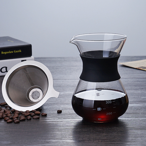 <span class=keywords><strong>Carafe</strong></span> à café en verre pratique, à graver, en acier inoxydable, goutteur à café, en verre - Product Image 1