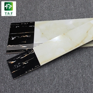 China Supplier Double Color Matching High Gloss Non Slip Stair Tile Marble Look Like Glazed Interior and Exterior Stairs Tile