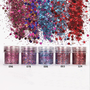 Chunky Mixed Größe Glitter Pulver Feine Glitter + 1 MM Flocke