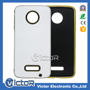 Nuevos artículos de bienes en 2017 rubberized PC + electroplating TPU accesorios teléfono con soporte Stealth para MOT <span class=keywords><strong>Z</strong></span> - Product Image 1