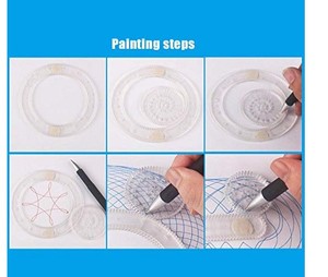 الأطفال ماجيك حاكم مجموعة أدوات رسم التروس المتداخلة عجلات مستلزمات الرسم التعليمية الإبداعية toyss للبالغين - Product Image 5