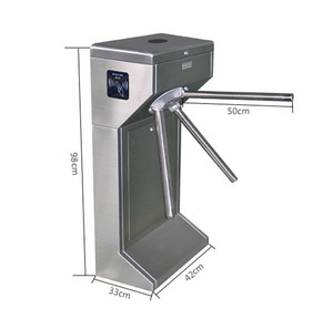 Steel Stainless <strong>RFID</strong> Vertical Tripod Turnstile <strong>Gate</strong> with <strong>Sensor</strong> Switch for Security - Product Image 1