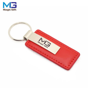 2021 Nieuwe Geschenken Groothandel Custom Logo Reliëf Lederen Sleutelhanger - Product Image 3