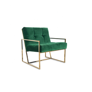 Dubai Modern <strong>Metal</strong> <strong>Wire</strong> Frame Velvet Accent Single Sofa Corner <strong>Lounge</strong> <strong>Chair</strong>