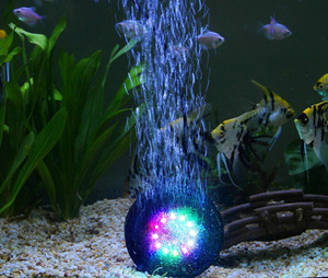 12 Kleuren Veranderen <span class=keywords><strong>Aquarium</strong></span> <span class=keywords><strong>Aquarium</strong></span> Decoraties Accessoires Bubble Schijf Lucht Steen Met Onderwater <span class=keywords><strong>Led</strong></span> Licht - Product Image 4