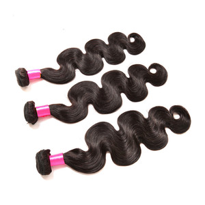 Dhairboutique Trio Cabello humano Peruano Brasileño Extensión de la onda del cuerpo Vietnam Peluca de cabello brasileño Doble dibujado - Product Image 2