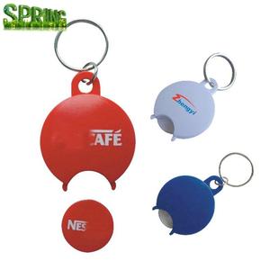 Customized logo shopping cart coin key chain plastic spring <strong>quarter</strong> and loonie trolley cart token coin keyring shopping cart <strong>keychain</strong> - Product Image 6