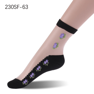 <span class=keywords><strong>Calcetines</strong></span> <span class=keywords><strong>Cortos</strong></span> de Encaje de Cristal Elástico Ultrafinos de Moda para Mujer, Venta Caliente 2026 - Product Image 3