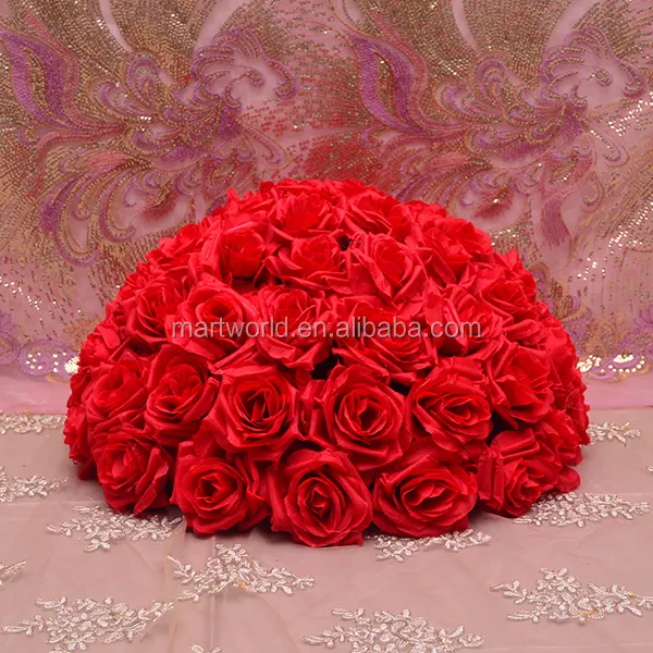 red rose Ball&half-ball shaped artificial hanging flower decoration, decorative flowers for home,hotel,party&wedding decoration