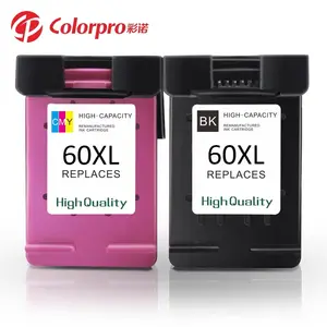 Colorpro reman inkjet cartridge 60XL compatible for hp60 XL ink cartridge