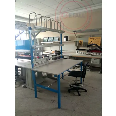 packing workbench with dividers and rolling paper bar for well convenient operation