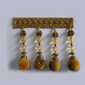 Gros Durable Pas Cher Brun Foncé Perlé Pom Pom <span class=keywords><strong>Frange</strong></span> - Product Image 6