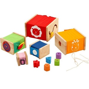Venta al por mayor de la educación temprana a los niños aprender vestido hermoso bebé de madera <span class=keywords><strong>taza</strong></span> de juguete - Product Image 5