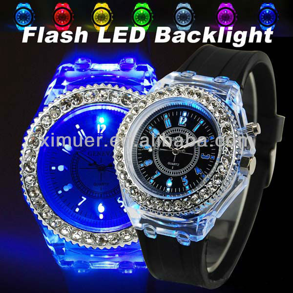 Hot Sale Flash Luminous Watch for Men Personality Trends Students Wrist Watch LED Watch Quartz Watches