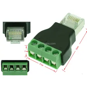 Terminal block to RJ45 Male Network Adapter Converter