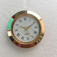 37mm 1 1/2 pulgadas reloj inserta movimiento de Japón de Color dorado y plateado