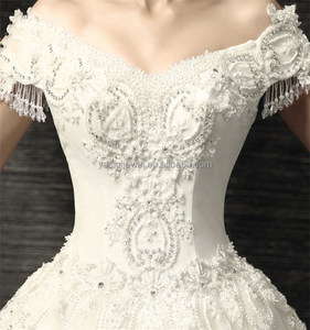 Suzhou perfecto blanco <span class=keywords><strong>vestido</strong></span> de boda Cap manga V cuello de encaje vendaje <span class=keywords><strong>vestido</strong></span> de <span class=keywords><strong>novia</strong></span> longitud del piso - Product Image 6