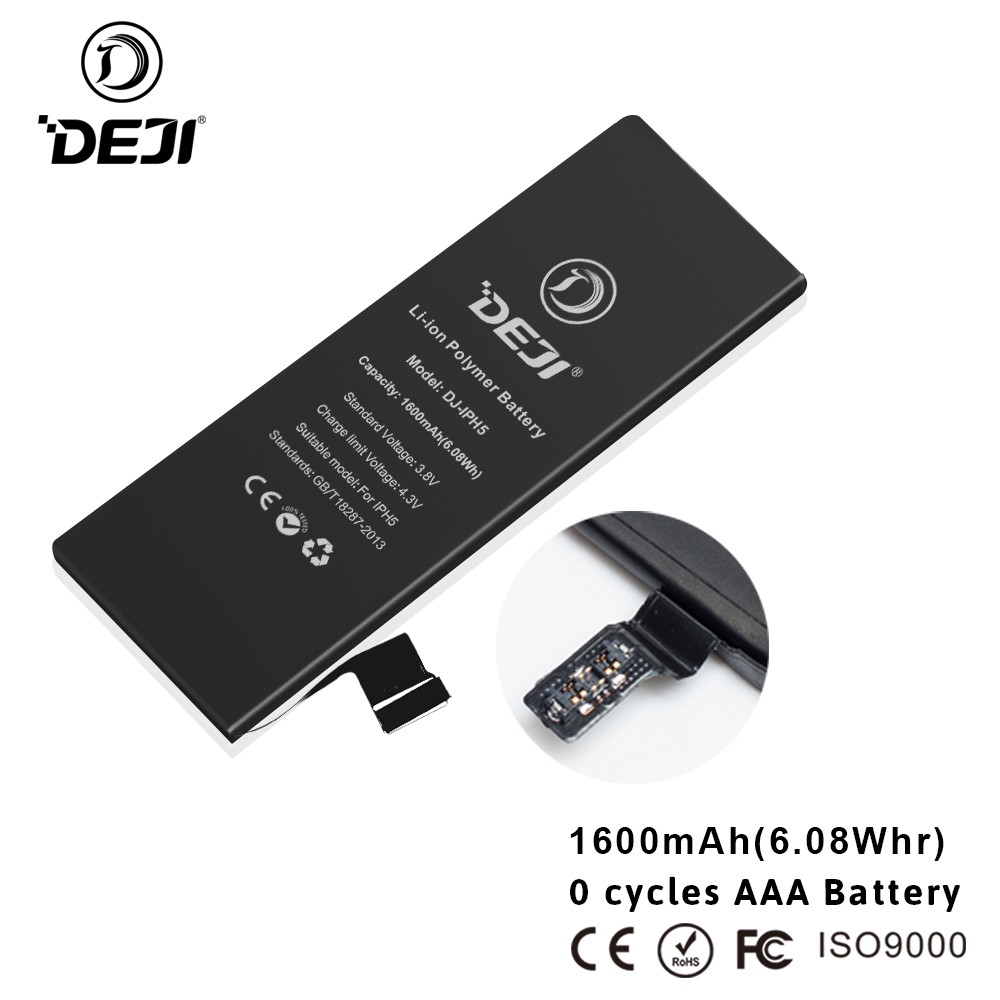 Для apple iphone 5 батареи, deji зарядное gb/t 18287-2013 батарея мобильного телефона, для iphone 5 мобильных телефонов