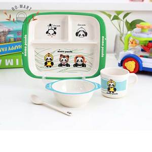 De fibra de bambú niños platos divididos - Product Image 4