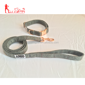 Morbido cotone collari per cani guinzagli, fibbia in metallo oro rosa - Product Image 2