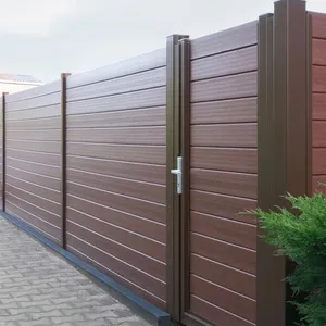 Avrupa tasarım güçlü şok direnci hiçbir solma gizlilik ahşap plastik kompozit WPC çit