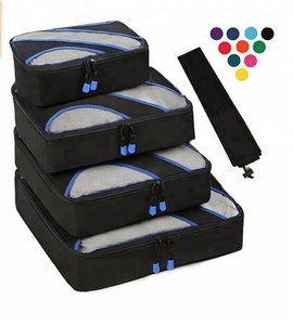 4 Set Emballage Cubes, Voyage Bagages Emballage Organisateurs avec Sac <span class=keywords><strong>À</strong></span> Linge Ou Trousse De Toilette Sac - Product Image 1