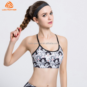 Reggiseno sportivo da donna alla moda con cinturino sottile con <span class=keywords><strong>canotte</strong></span> Color Design OEM per donne reggiseno Yoga sublimazione - Product Image 2