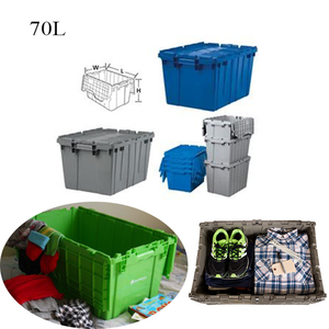 Joignez les caisses en <span class=keywords><strong>plastique</strong></span> empilables de récipient d'alc de 70 <span class=keywords><strong>litres</strong></span> déplaçant des boîtes fourre-tout de stockage pour la société de déménagement - Product Image 6