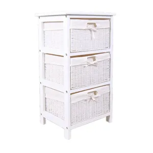 Handmade White Plastic Drawers Wood Cabinet Clothing Storage Drawers