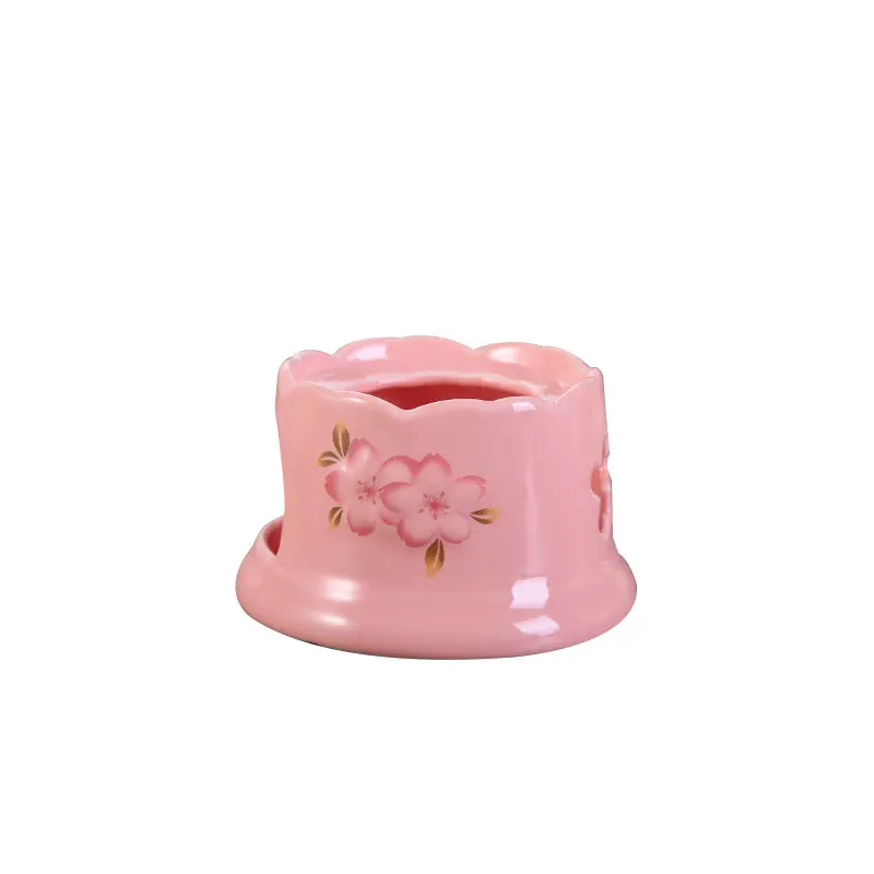 Đài Phun Nước Sô Cô La CY160 Chịu Nhiệt Độ Cao Thác Nước Sô Cô La Gốm Mini Fondue Fountain Pink Bakeware Bộ Quà Tặng