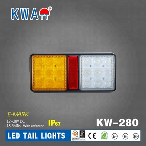 Nhà Máy Chất Lượng Cao 18Pcs SMDs12-<span class=keywords><strong>24V</strong></span> Hình Chữ Nhật Xe Tự Động Dừng Lần Lượt Phía Sau Đuôi Đèn Cho Xe Tải Trailer Marine Với E-Mark - Product Image 2