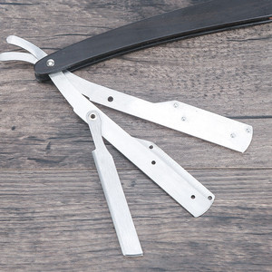 <span class=keywords><strong>Afeitadora</strong></span> de hoja recta con mango de madera OEM y cuchilla reemplazable para cortar el cabello, <span class=keywords><strong>afeitadora</strong></span> de acero inoxidable para hombres - Product Image 5