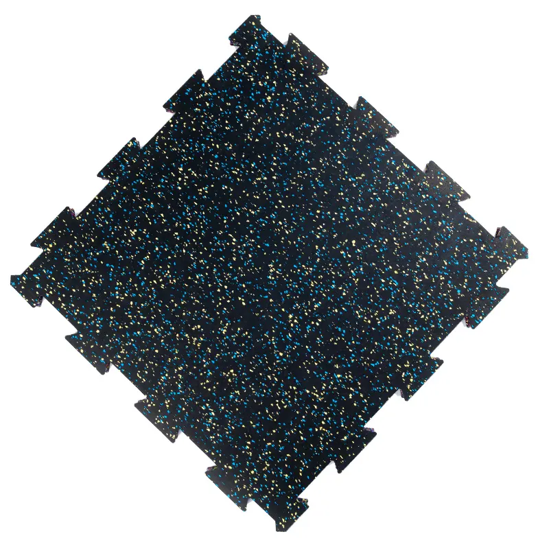 Intérieur anti-dérapant tapis de verrouillage de plancher en caoutchouc de gymnase de puzzle