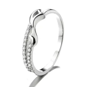 批发优雅精致的女性戒指时尚派对魅力925纯银首饰戒指