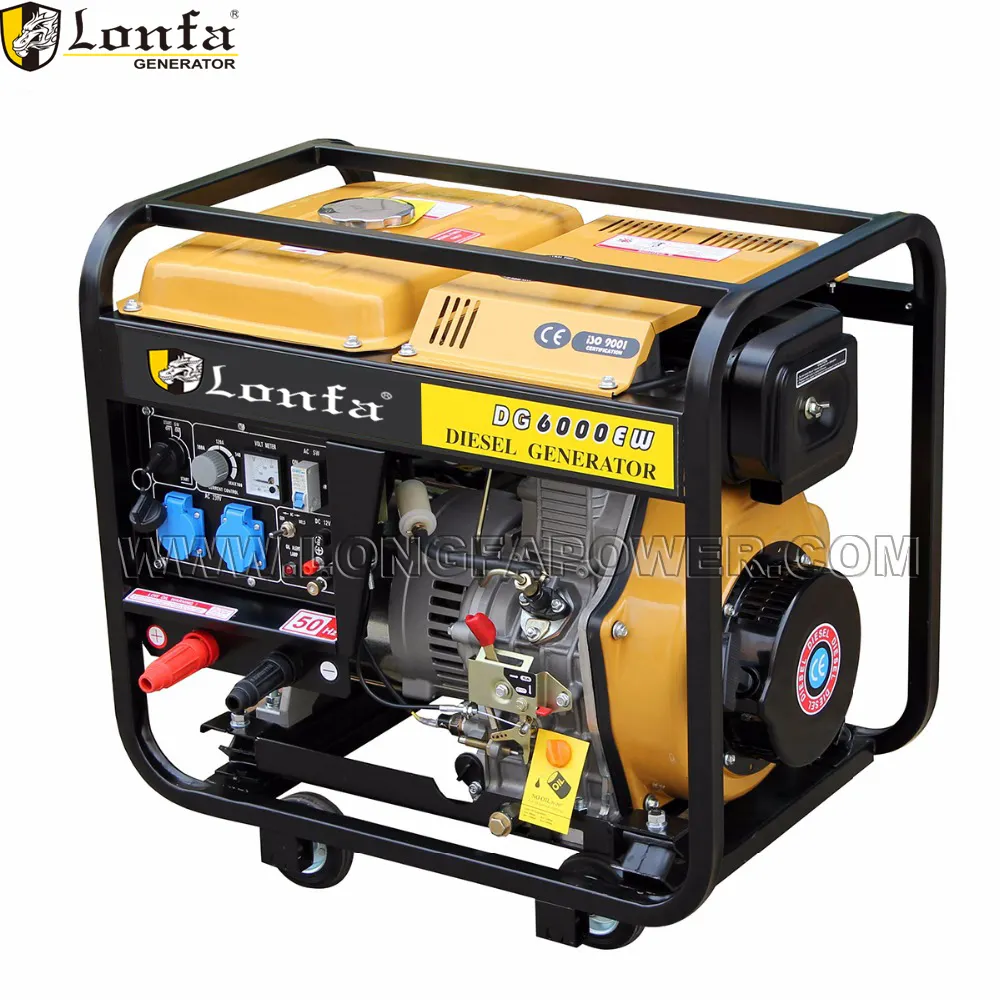 2kw 4.5kw 5kw 6kw 10kw 5500 Watt taşınabilir dizel motor yüksek kaliteli kaynak kaynak jeneratörü ucuz fiyat ile