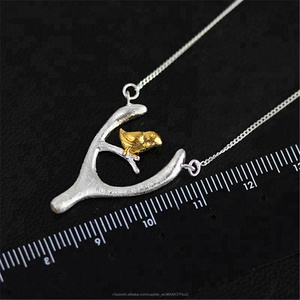 Único pájaro y deseo hueso Collar de plata - Product Image 5